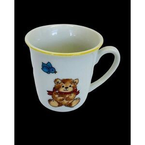 Vintage Enesco Lucy And Me 1983 Rigg Baby Bear Child Cup Mug Blue Bird Japan‎